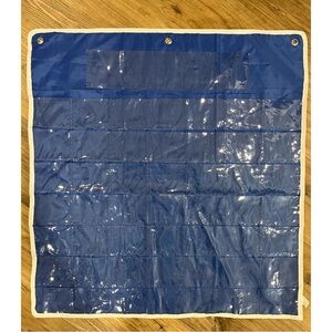 Blue Hanging Calendar Pocket Chart Teacher Classroom